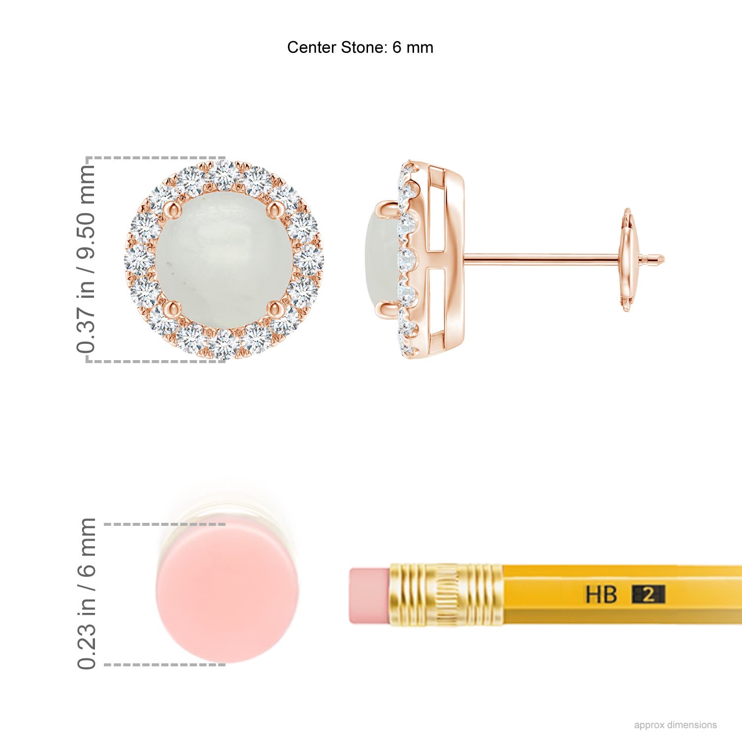 A - Moonstone / 1.98 CT / 14 KT Rose Gold