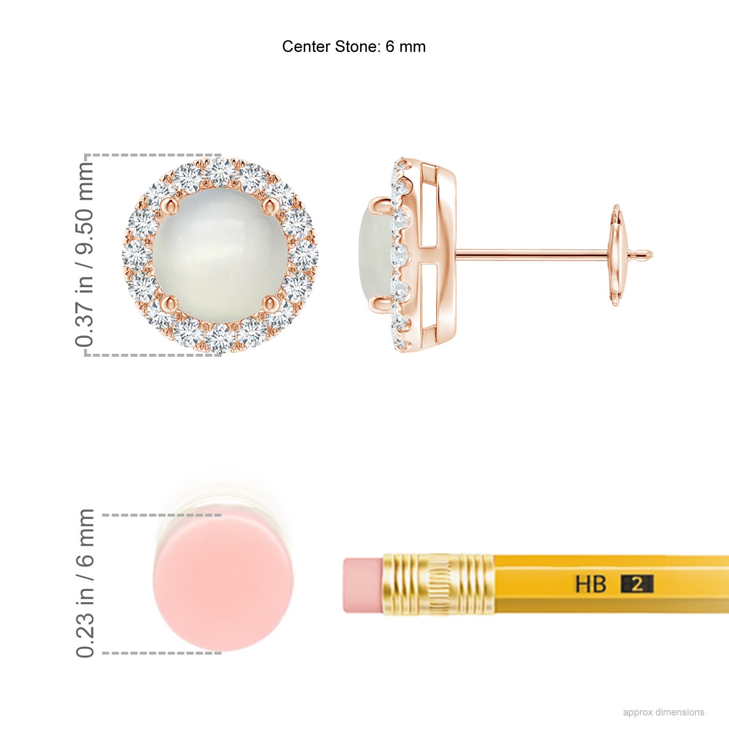 AAA - Moonstone / 1.98 CT / 14 KT Rose Gold