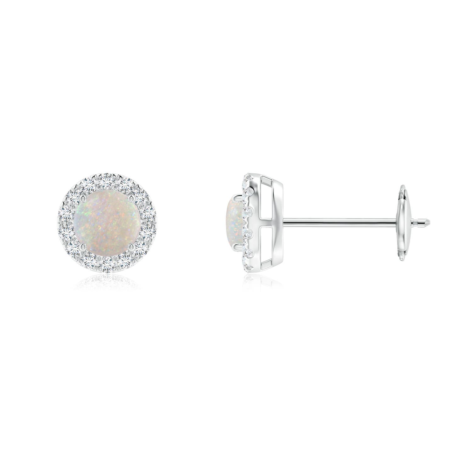 AA - Opal / 0.46 CT / 14 KT White Gold