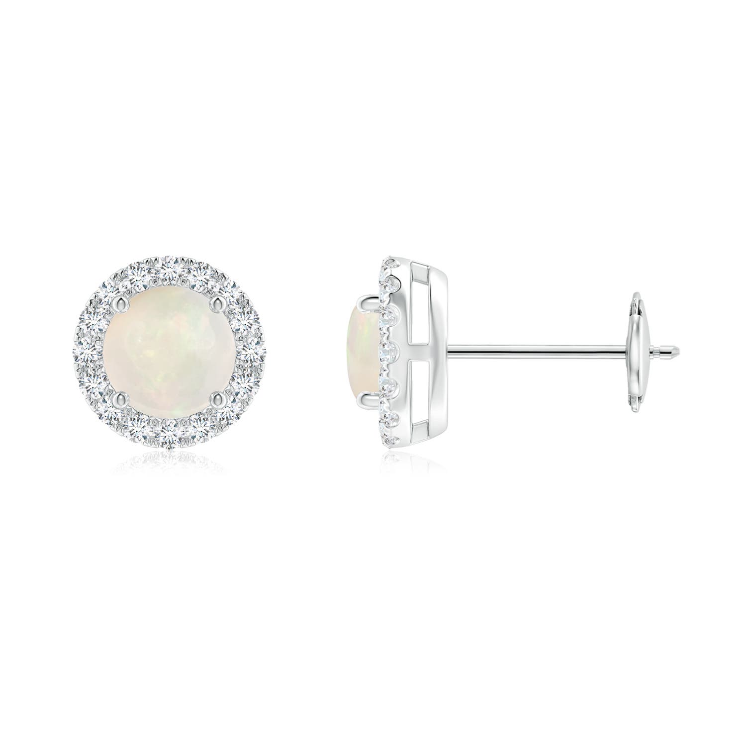 A - Opal / 0.92 CT / 14 KT White Gold