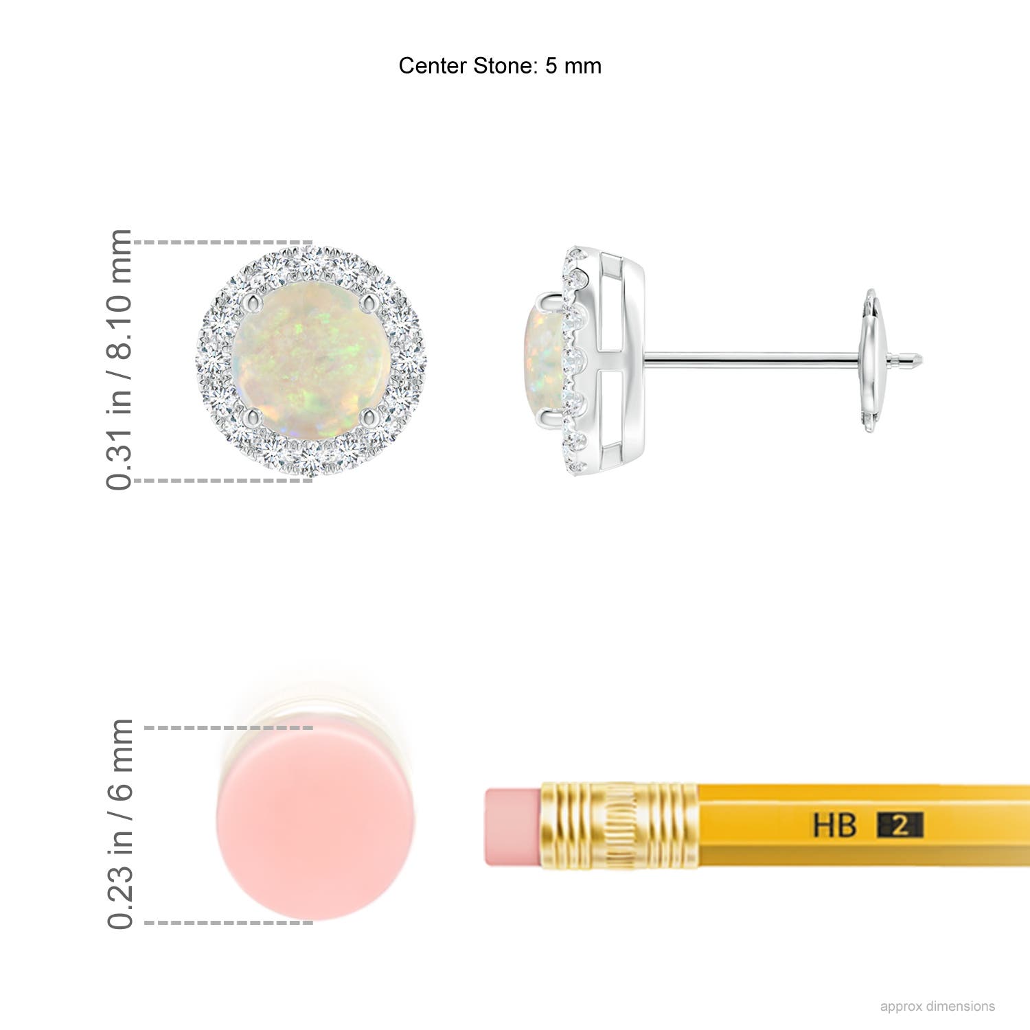 AAA - Opal / 0.92 CT / 14 KT White Gold