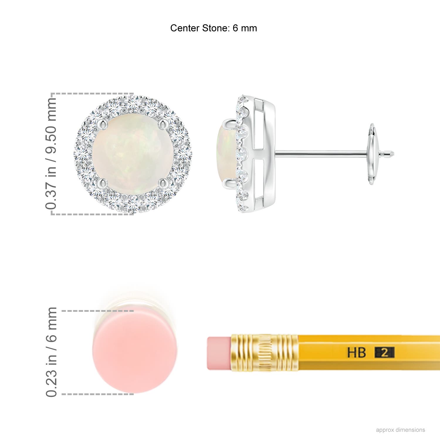 A - Opal / 1.38 CT / 14 KT White Gold