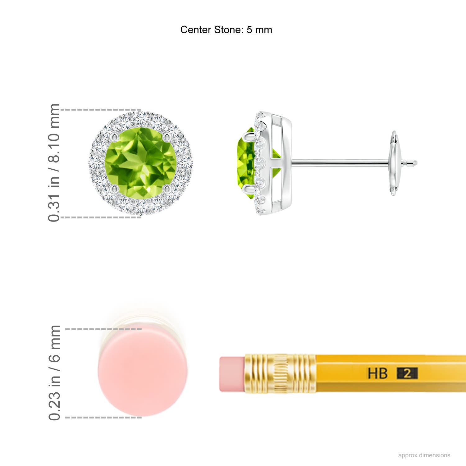 AAA - Peridot / 1.36 CT / 14 KT White Gold