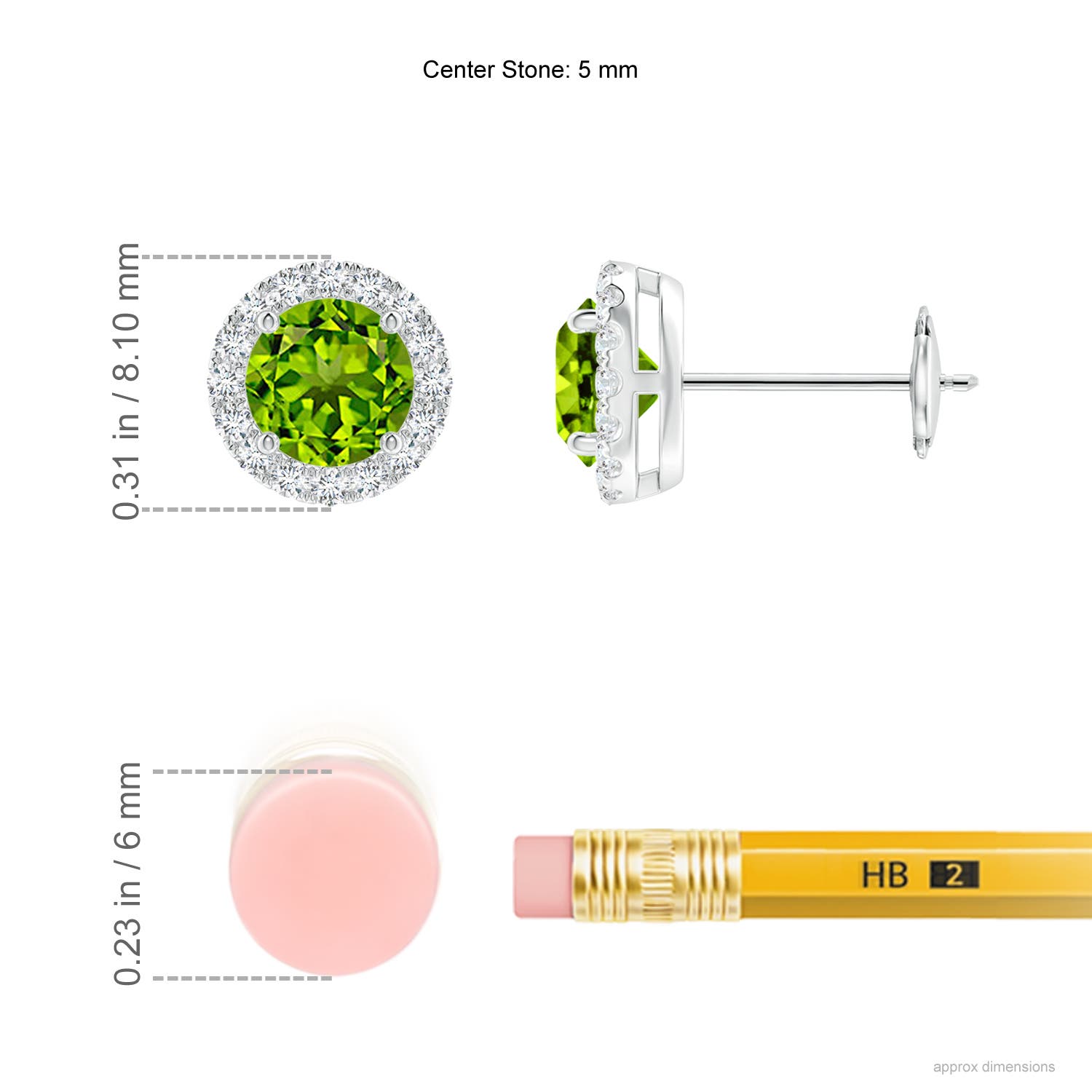 AAAA - Peridot / 1.36 CT / 14 KT White Gold