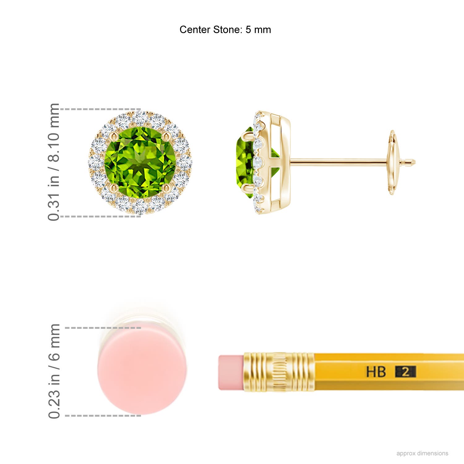 AAAA - Peridot / 1.36 CT / 14 KT Yellow Gold