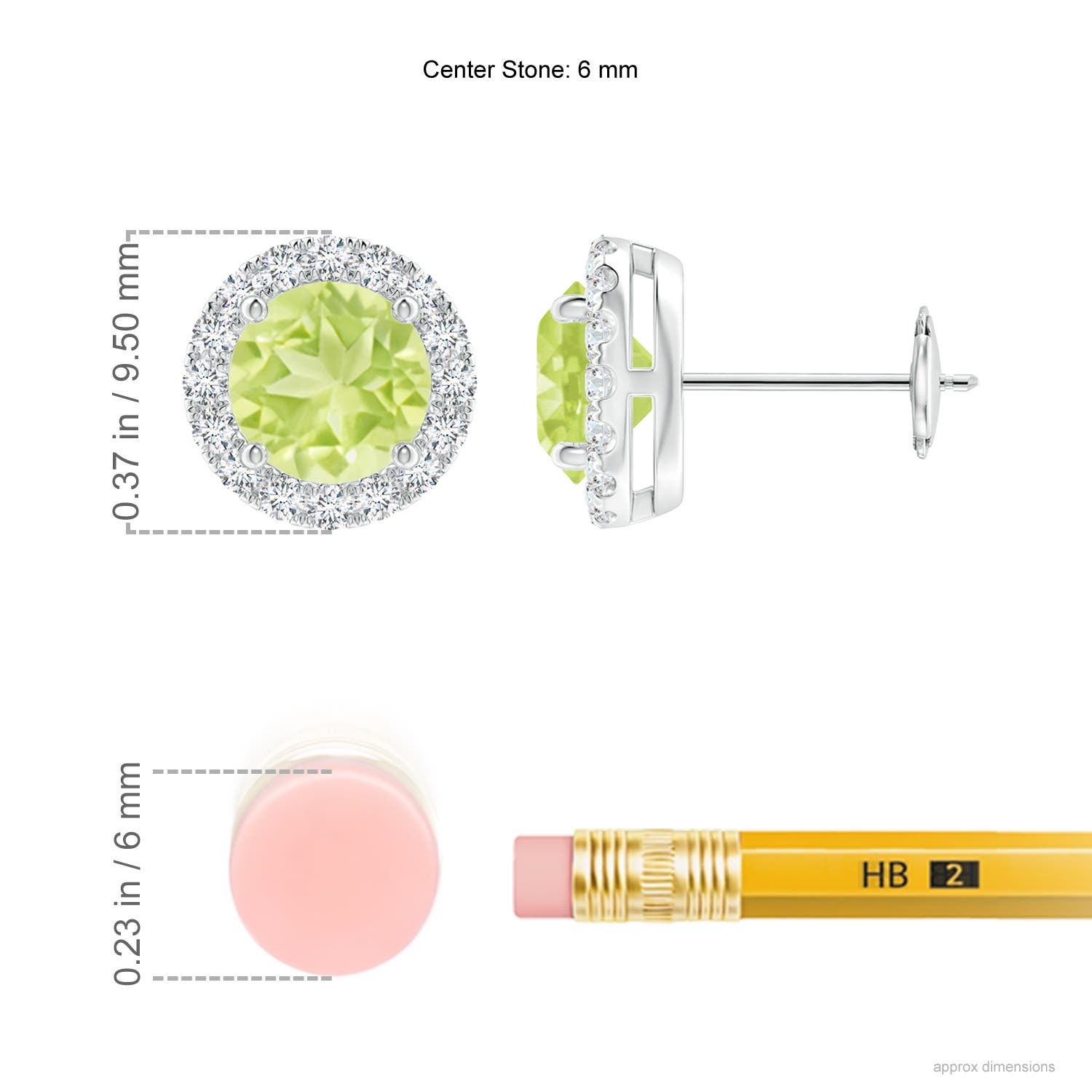 A - Peridot / 2.28 CT / 14 KT White Gold