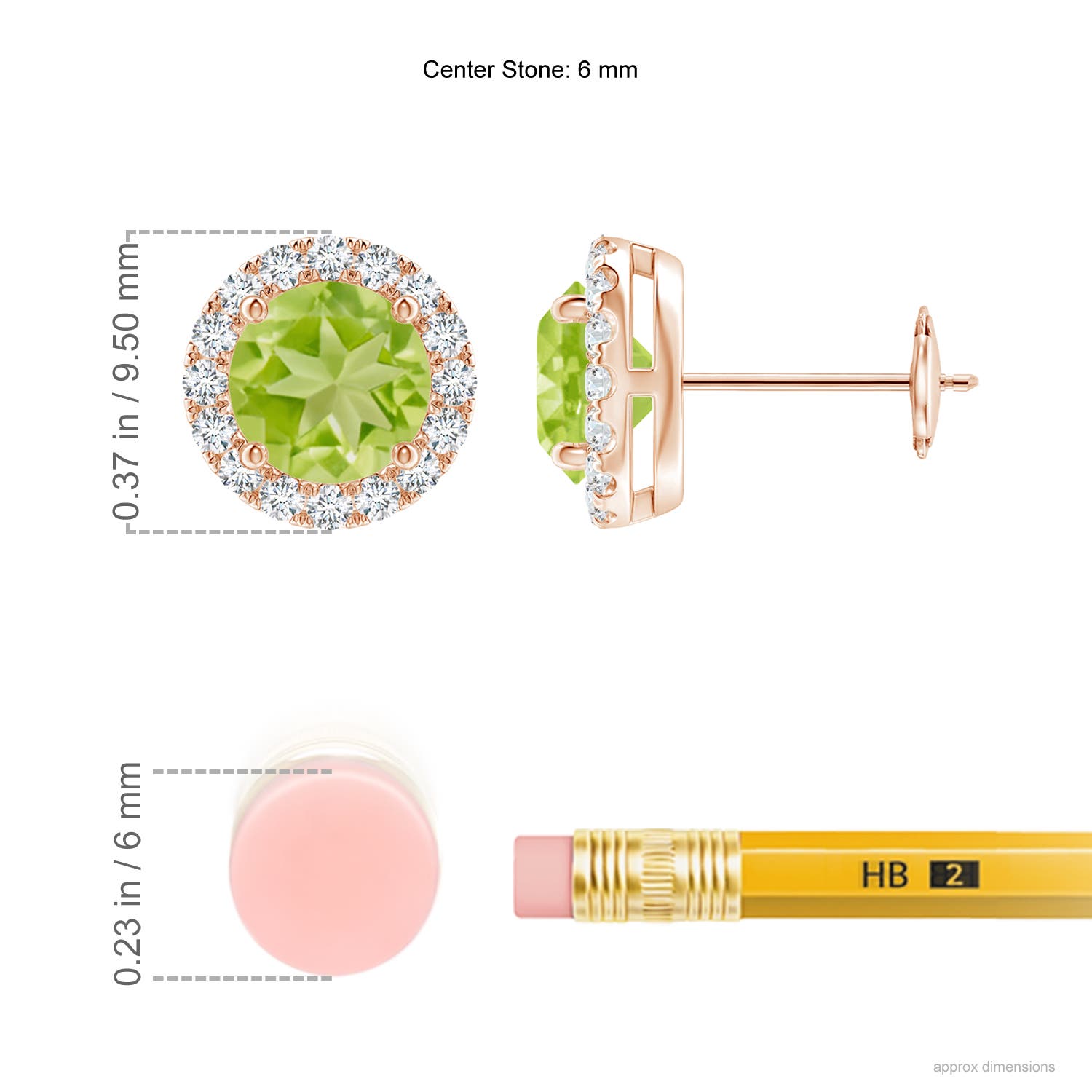 AA - Peridot / 2.28 CT / 14 KT Rose Gold