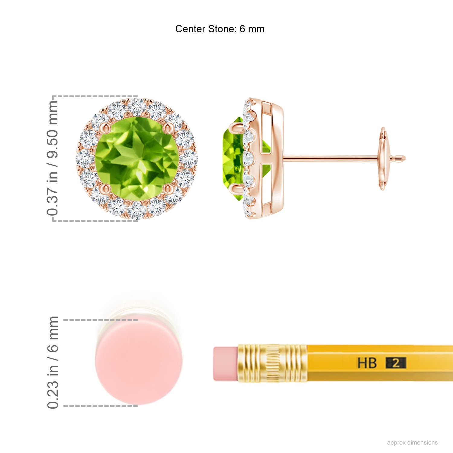 AAA - Peridot / 2.28 CT / 14 KT Rose Gold