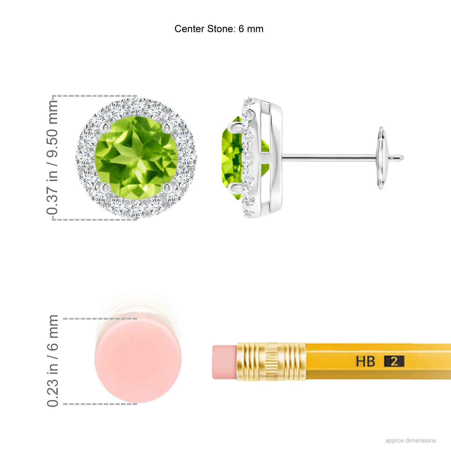 AAA - Peridot / 2.28 CT / 14 KT White Gold