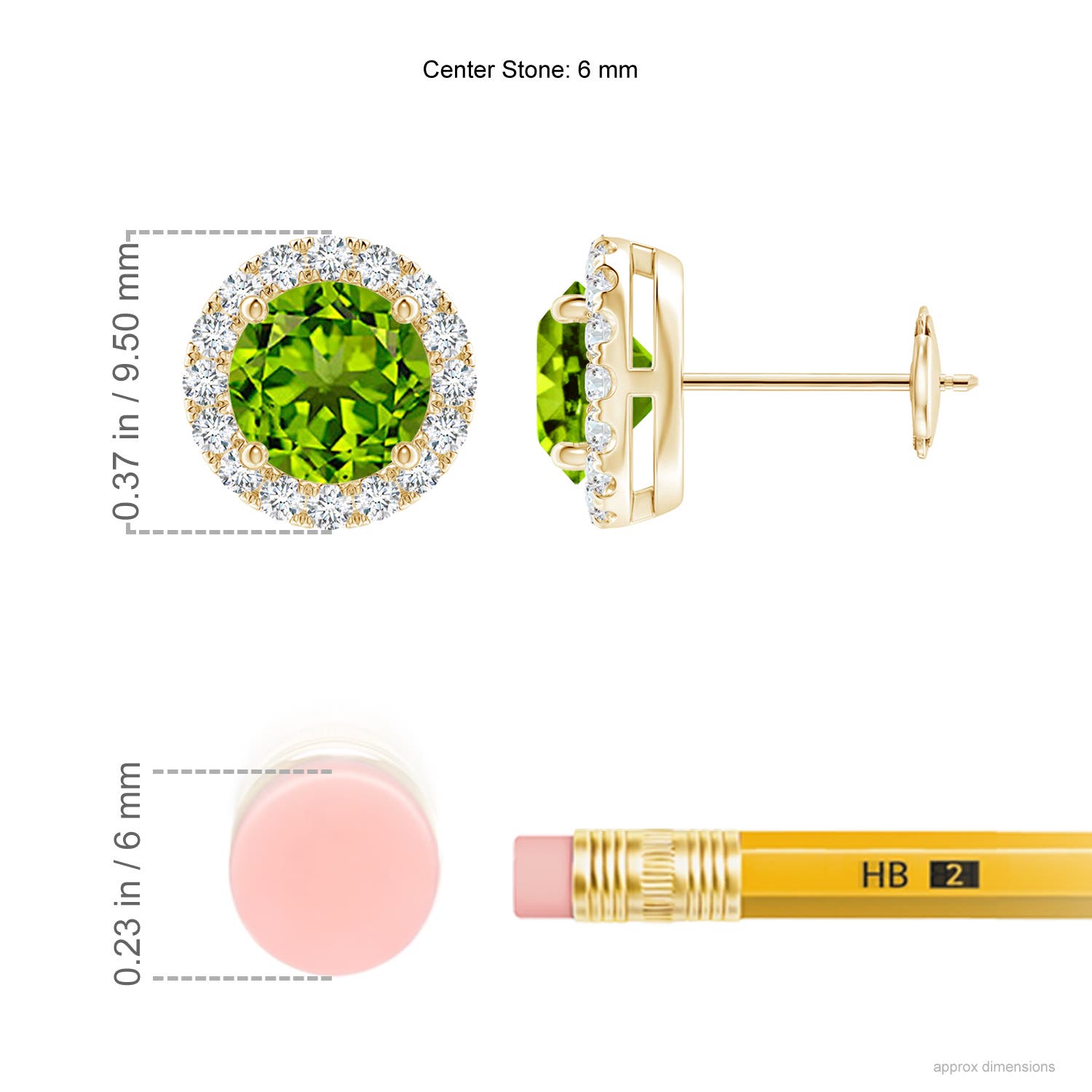 AAAA - Peridot / 2.28 CT / 14 KT Yellow Gold