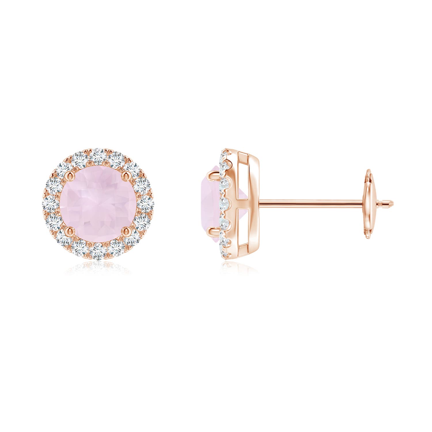 A - Rose Quartz / 1.26 CT / 14 KT Rose Gold