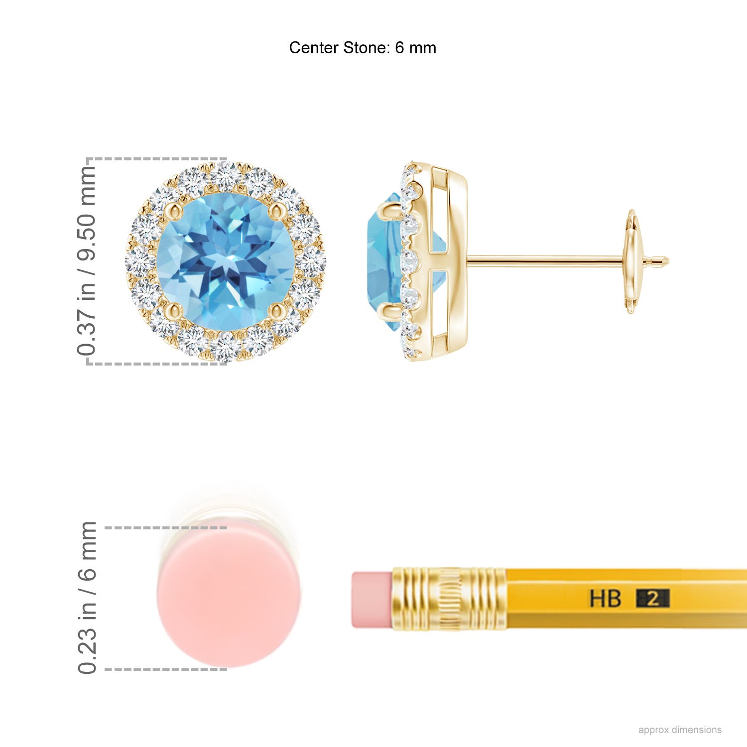 A - Swiss Blue Topaz / 2.28 CT / 14 KT Yellow Gold