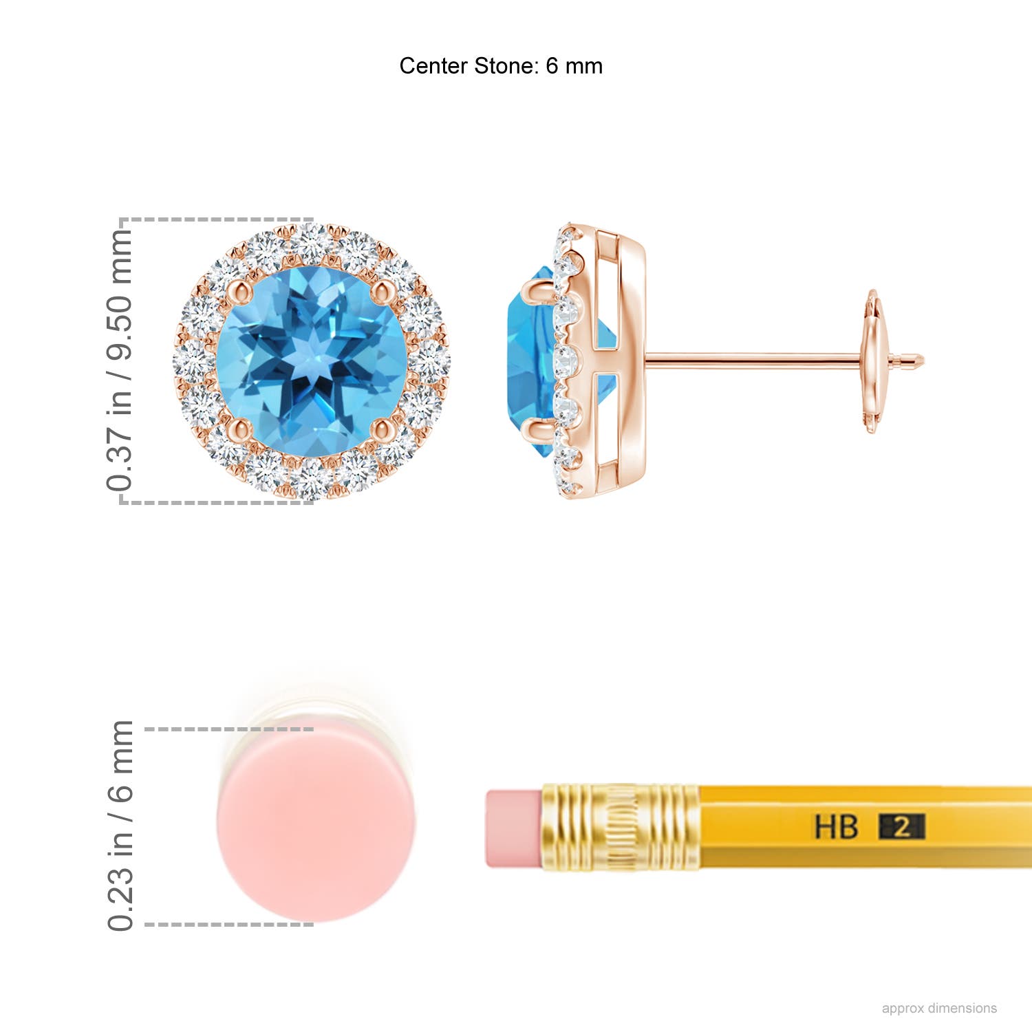 AA - Swiss Blue Topaz / 2.28 CT / 14 KT Rose Gold