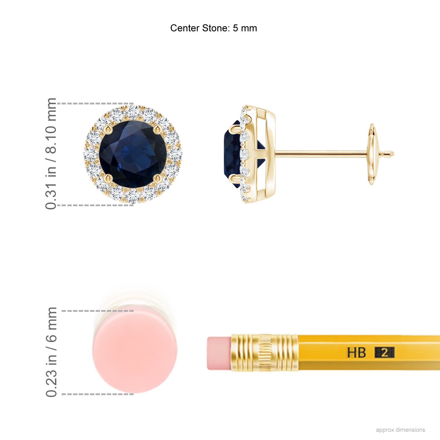 A - Blue Sapphire / 1.46 CT / 14 KT Yellow Gold