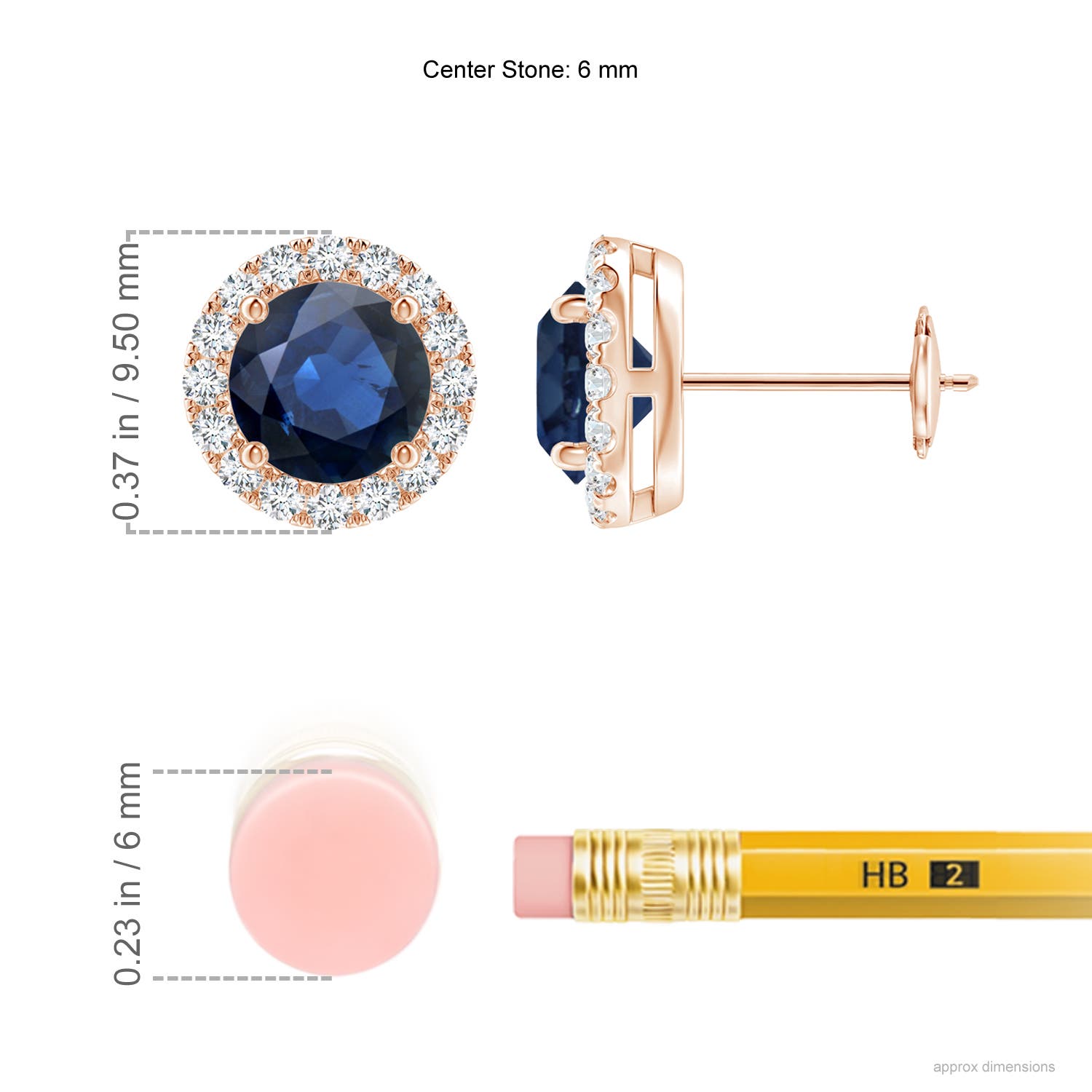 AA - Blue Sapphire / 2.38 CT / 14 KT Rose Gold