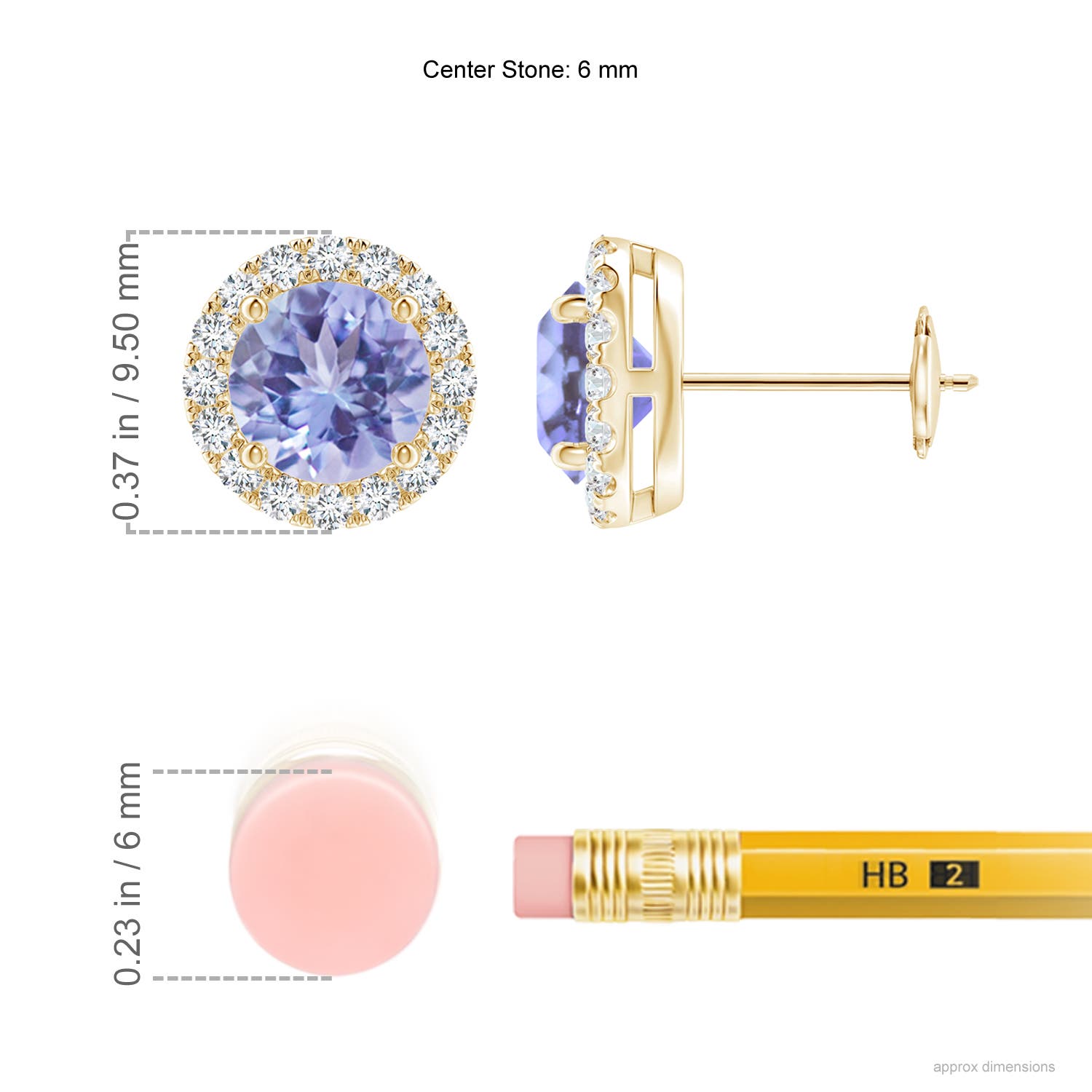 A - Tanzanite / 2.18 CT / 14 KT Yellow Gold