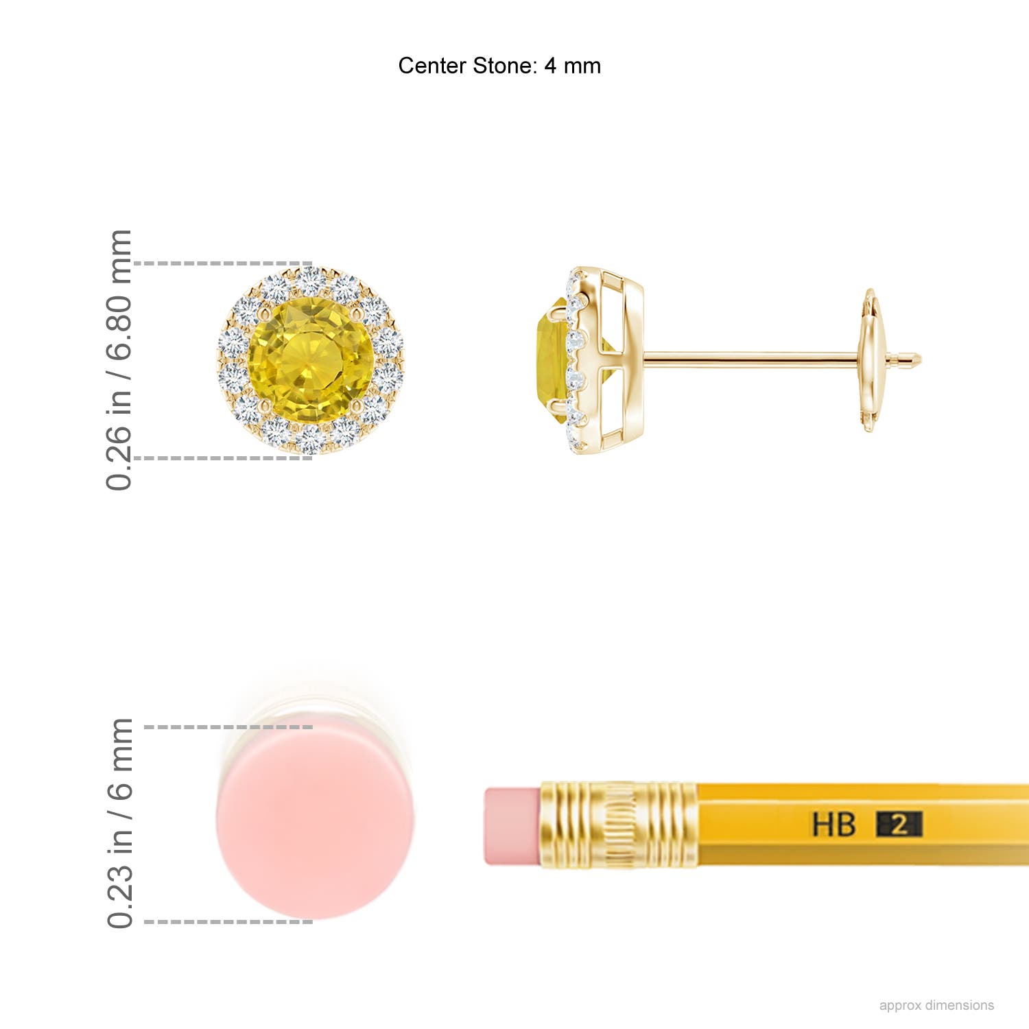 AAA - Yellow Sapphire / 0.68 CT / 14 KT Yellow Gold