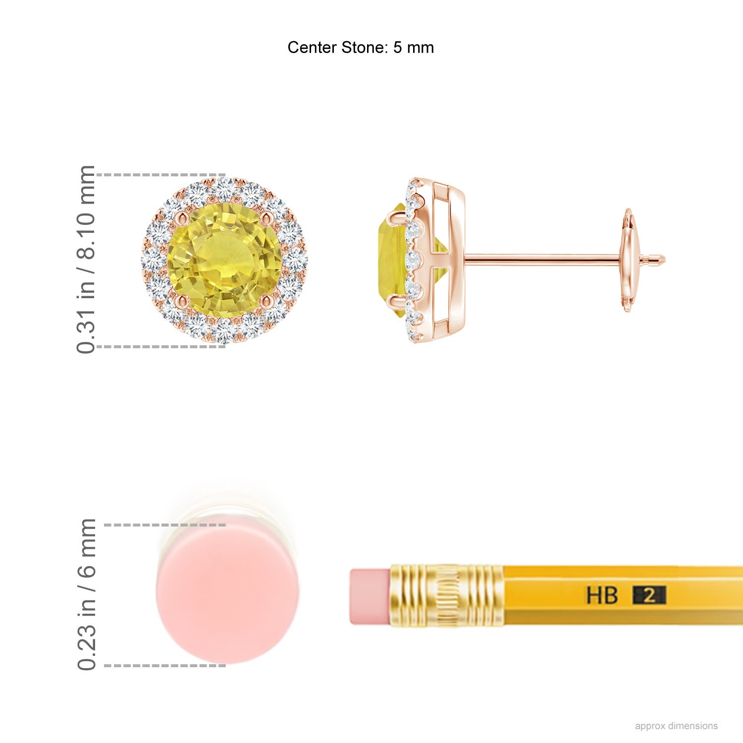 AA - Yellow Sapphire / 1.32 CT / 14 KT Rose Gold