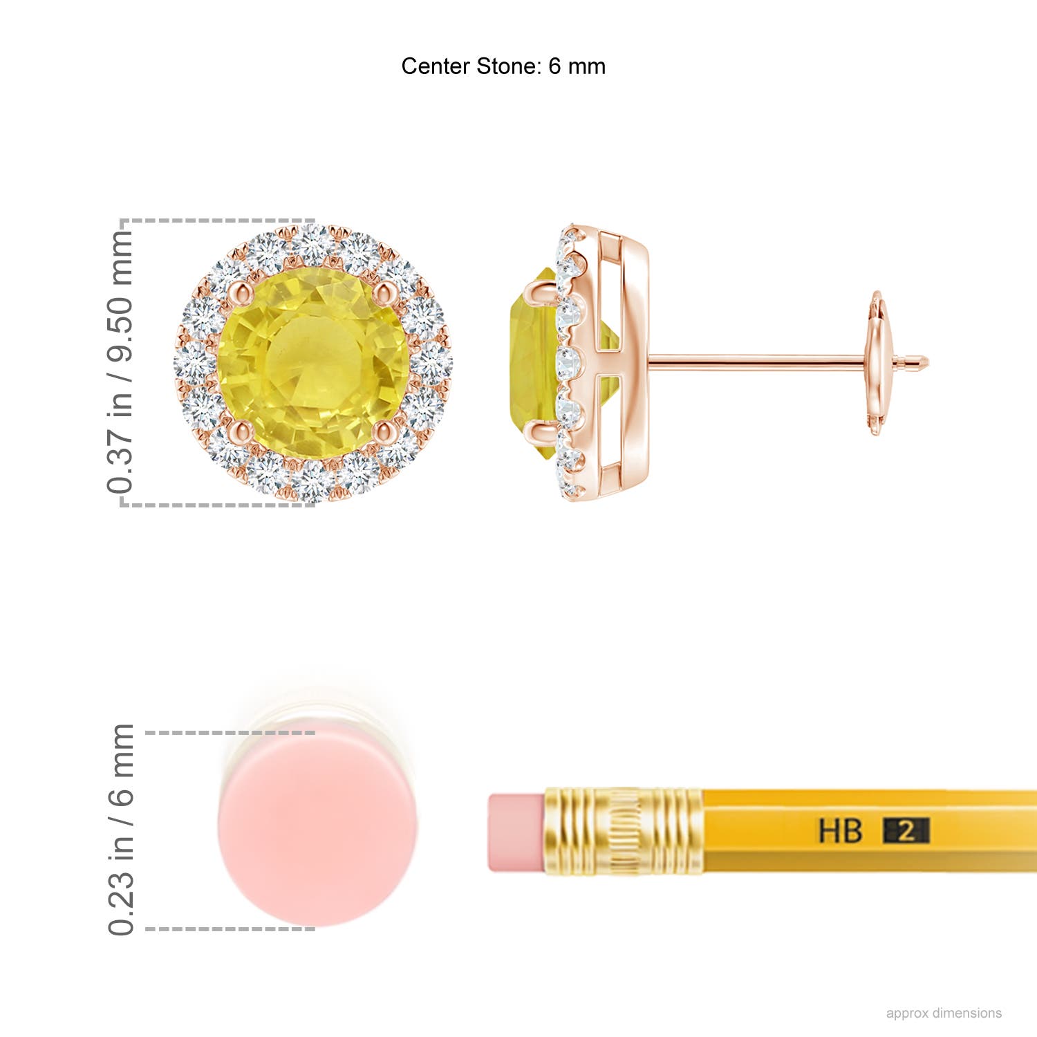 A - Yellow Sapphire / 2.38 CT / 14 KT Rose Gold