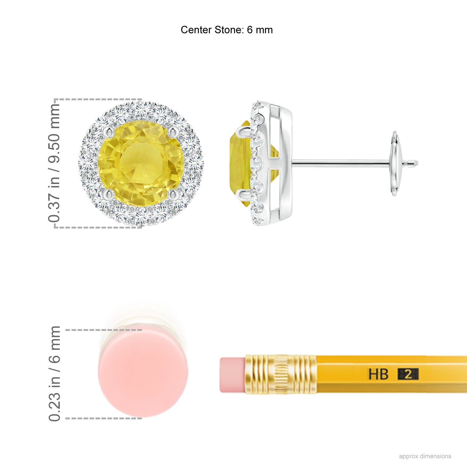 A - Yellow Sapphire / 2.38 CT / 14 KT White Gold