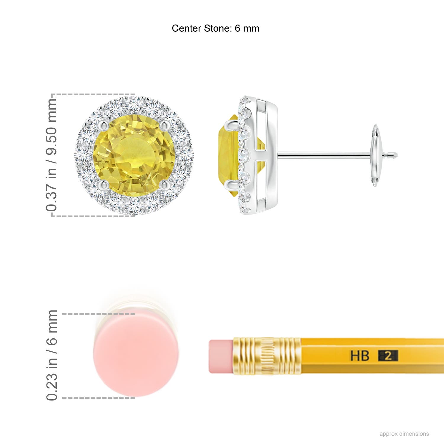 AA - Yellow Sapphire / 2.38 CT / 14 KT White Gold