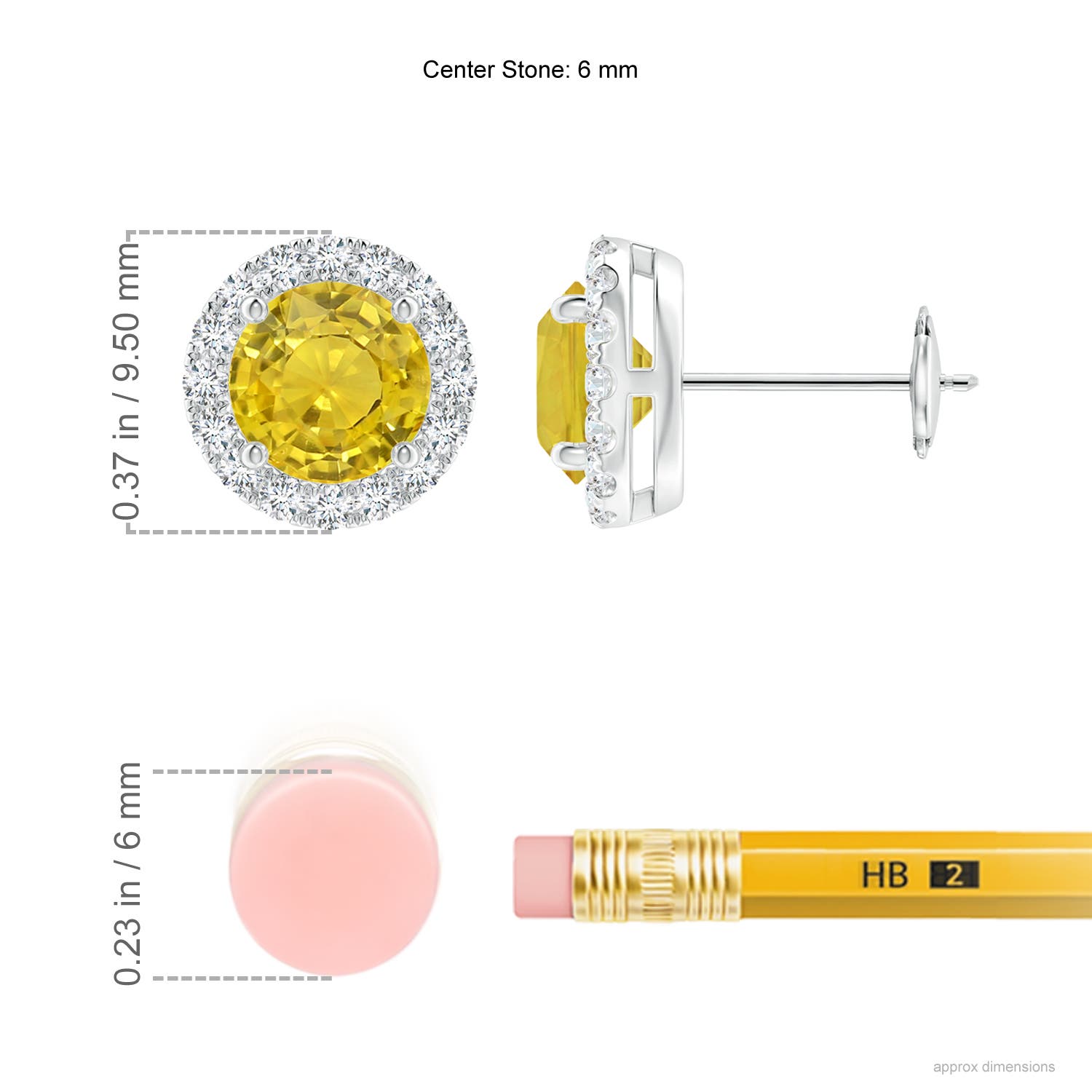 AAA - Yellow Sapphire / 2.38 CT / 14 KT White Gold