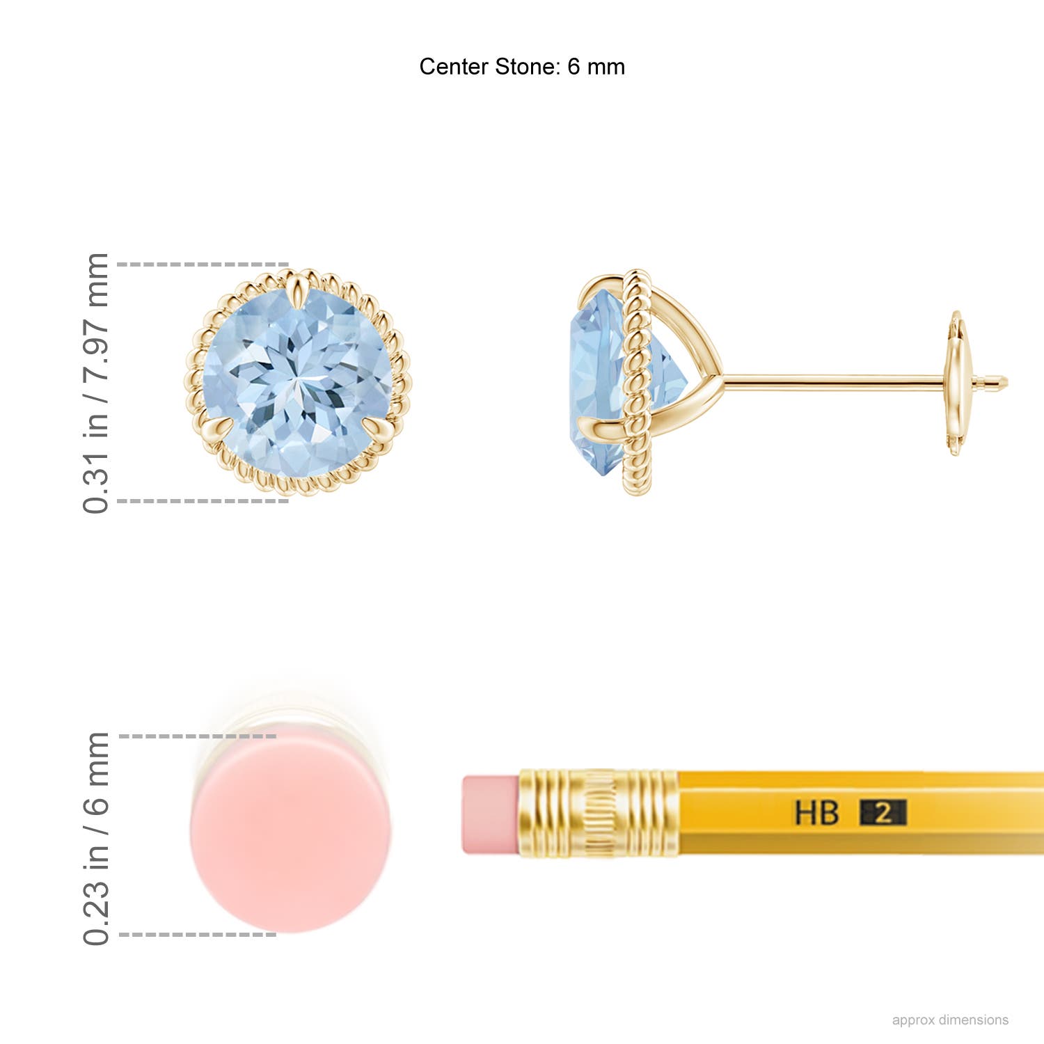 AA - Aquamarine / 1.44 CT / 14 KT Yellow Gold