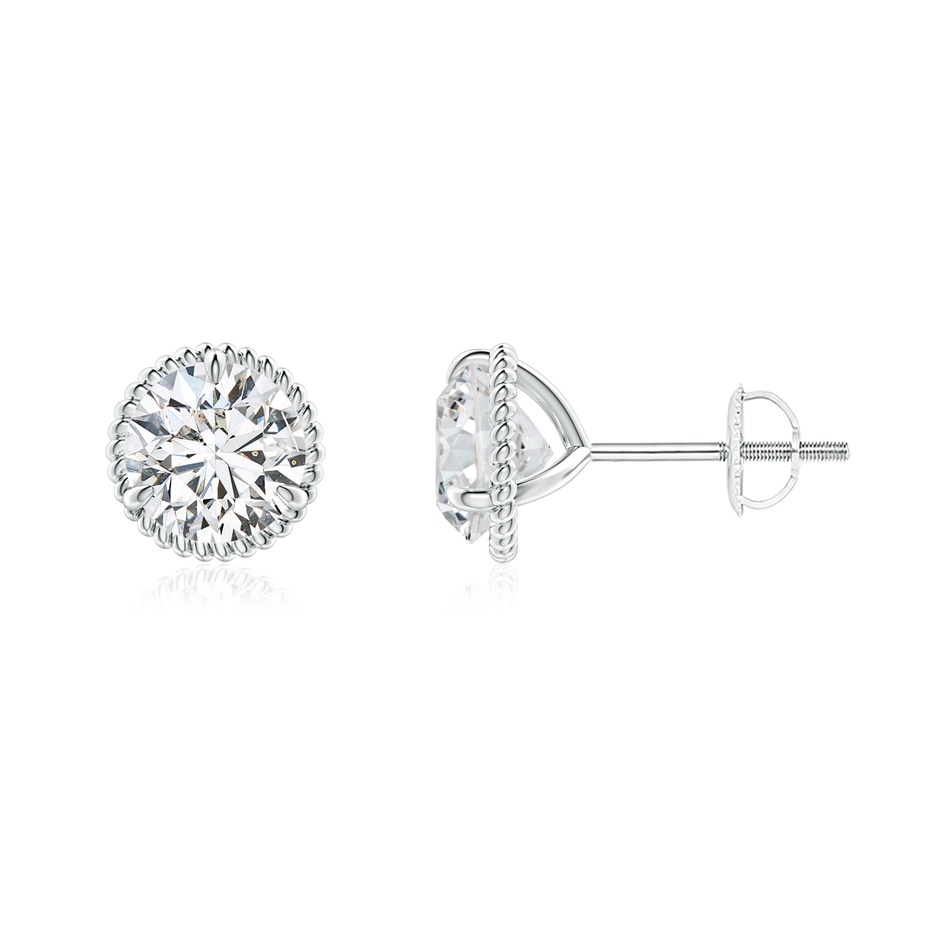 6.4mm HSI2 Rope Framed Claw-Set Diamond Martini Stud Earrings in P950 Platinum 