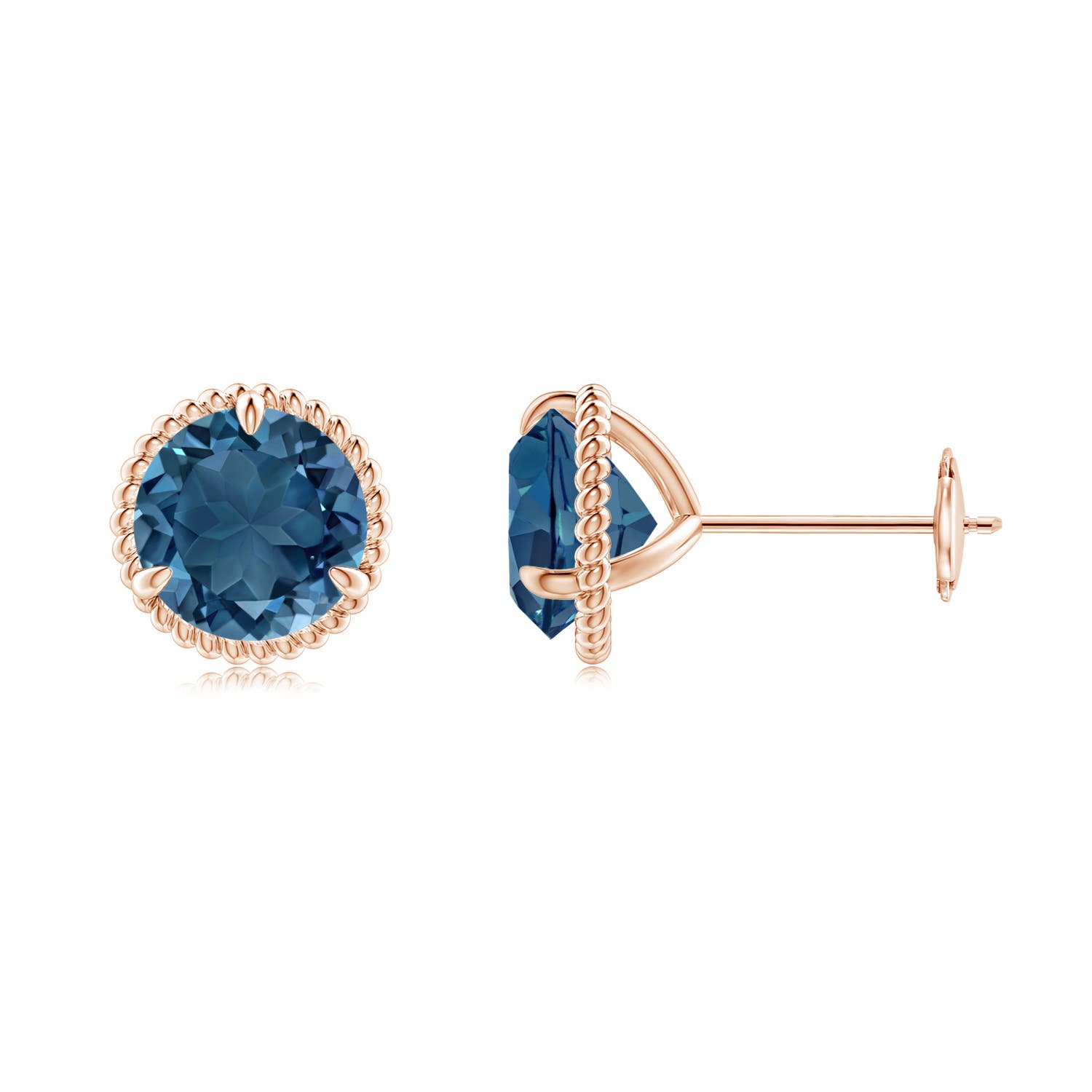 AA - London Blue Topaz / 3.1 CT / 14 KT Rose Gold