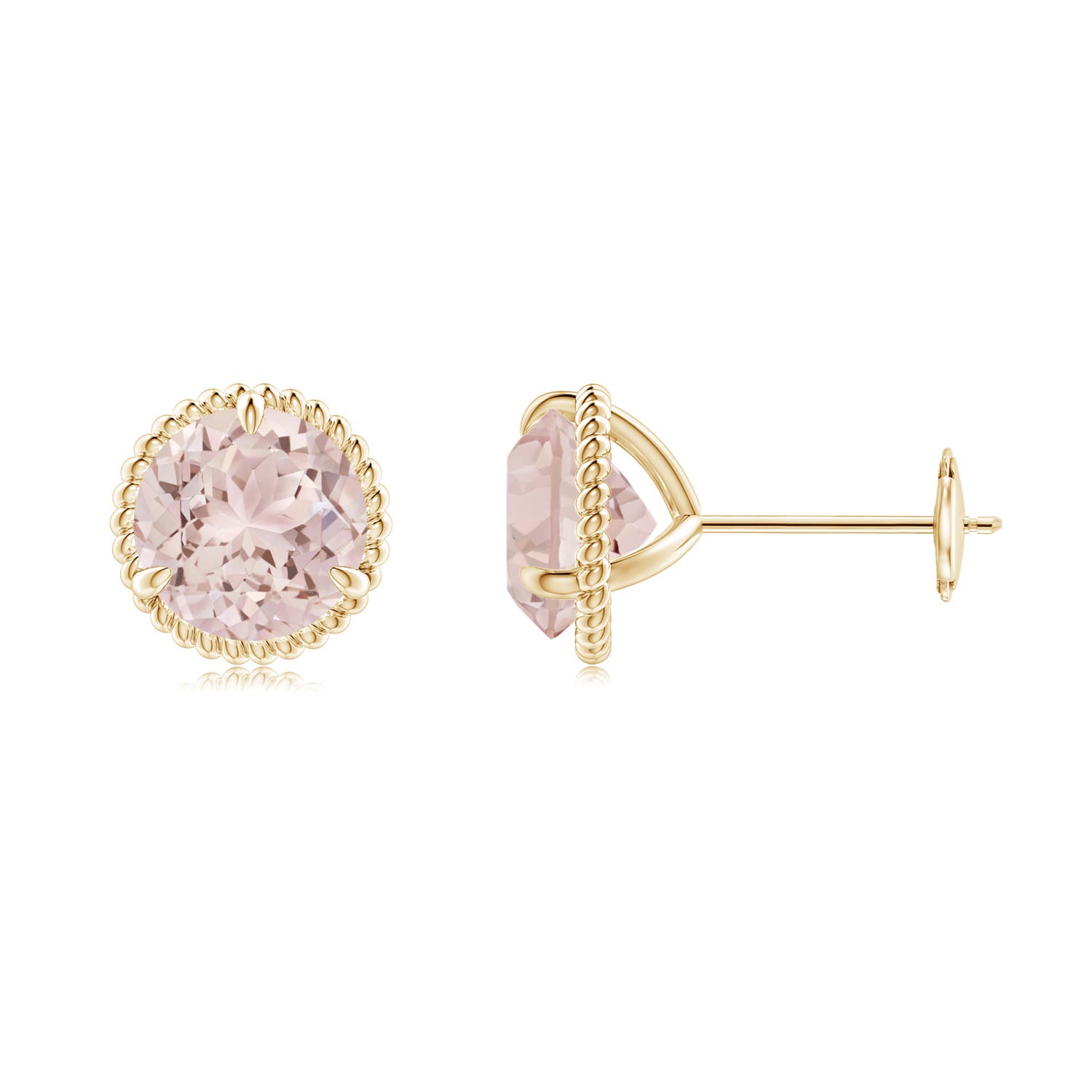 A - Morganite / 2.2 CT / 14 KT Yellow Gold