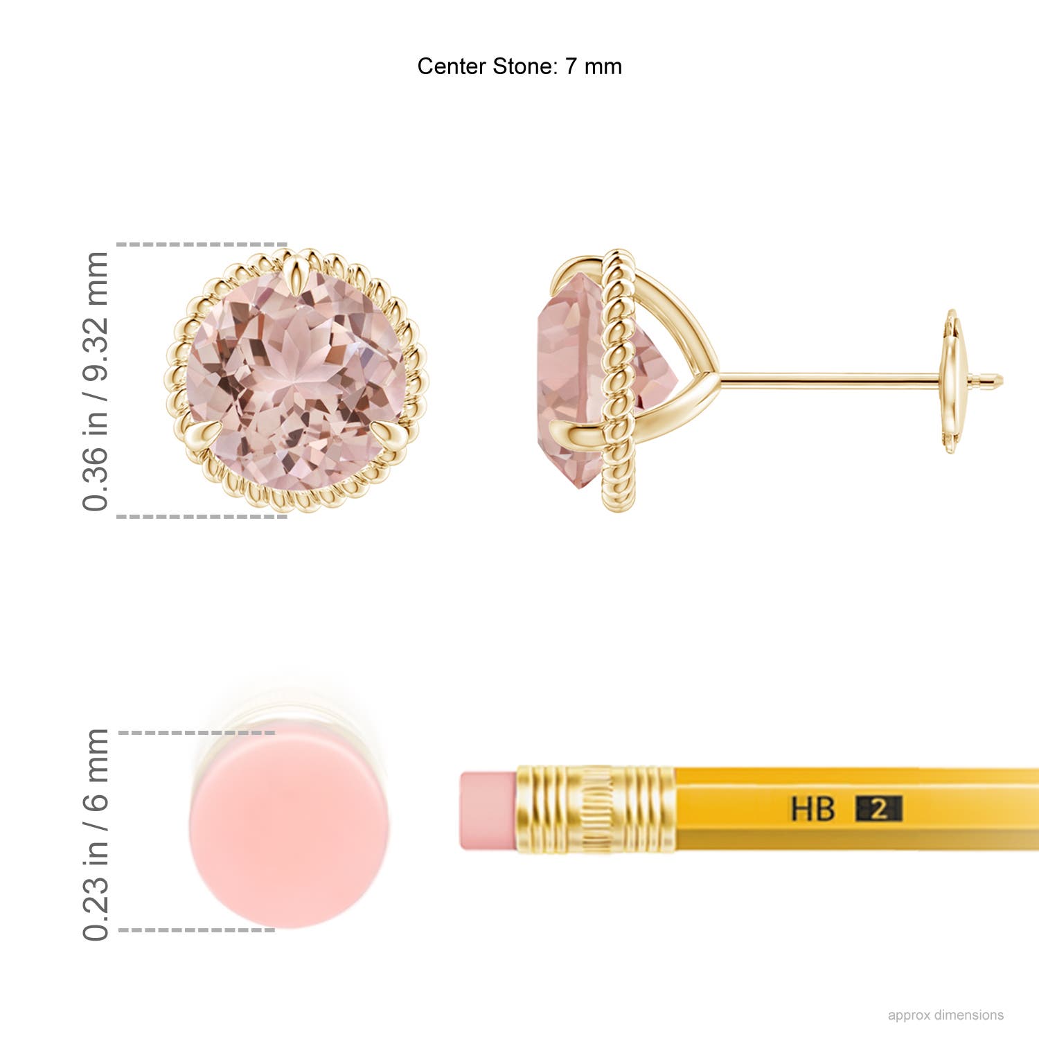 AAA - Morganite / 2.2 CT / 14 KT Yellow Gold