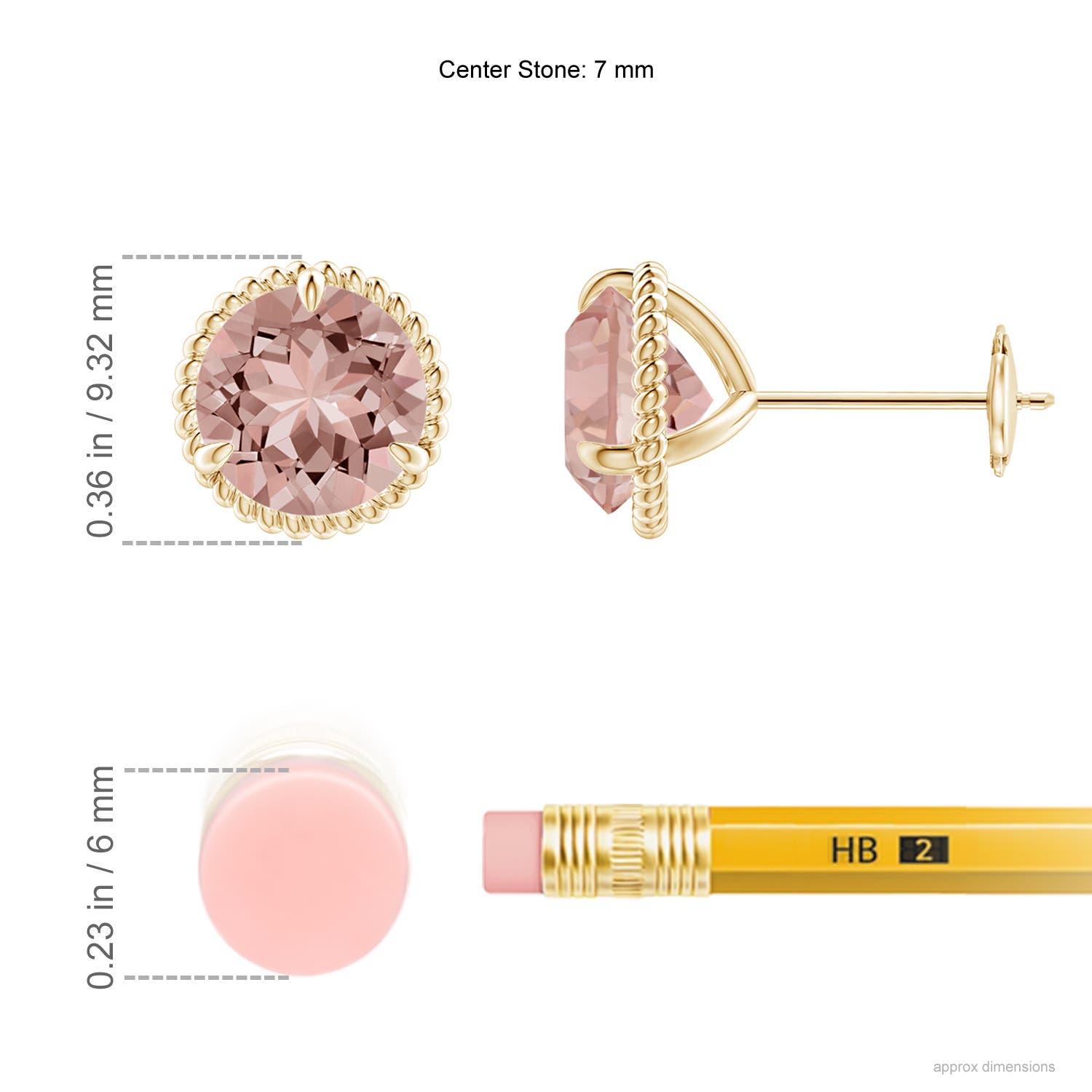 AAAA - Morganite / 2.2 CT / 14 KT Yellow Gold