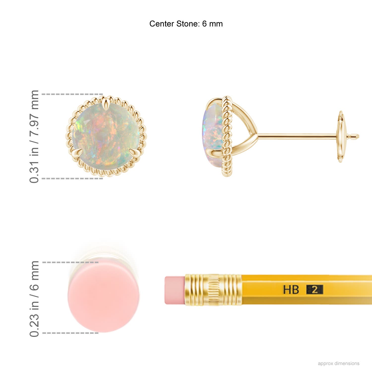 AAAA - Opal / 1 CT / 14 KT Yellow Gold