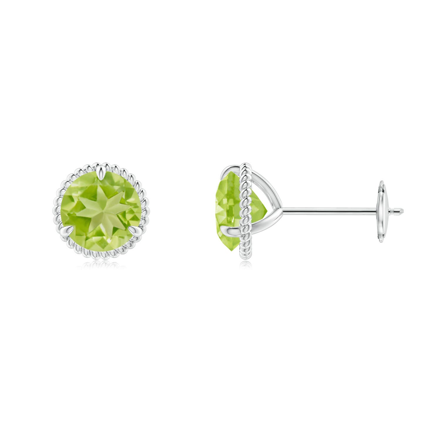 AA - Peridot / 1.9 CT / 14 KT White Gold