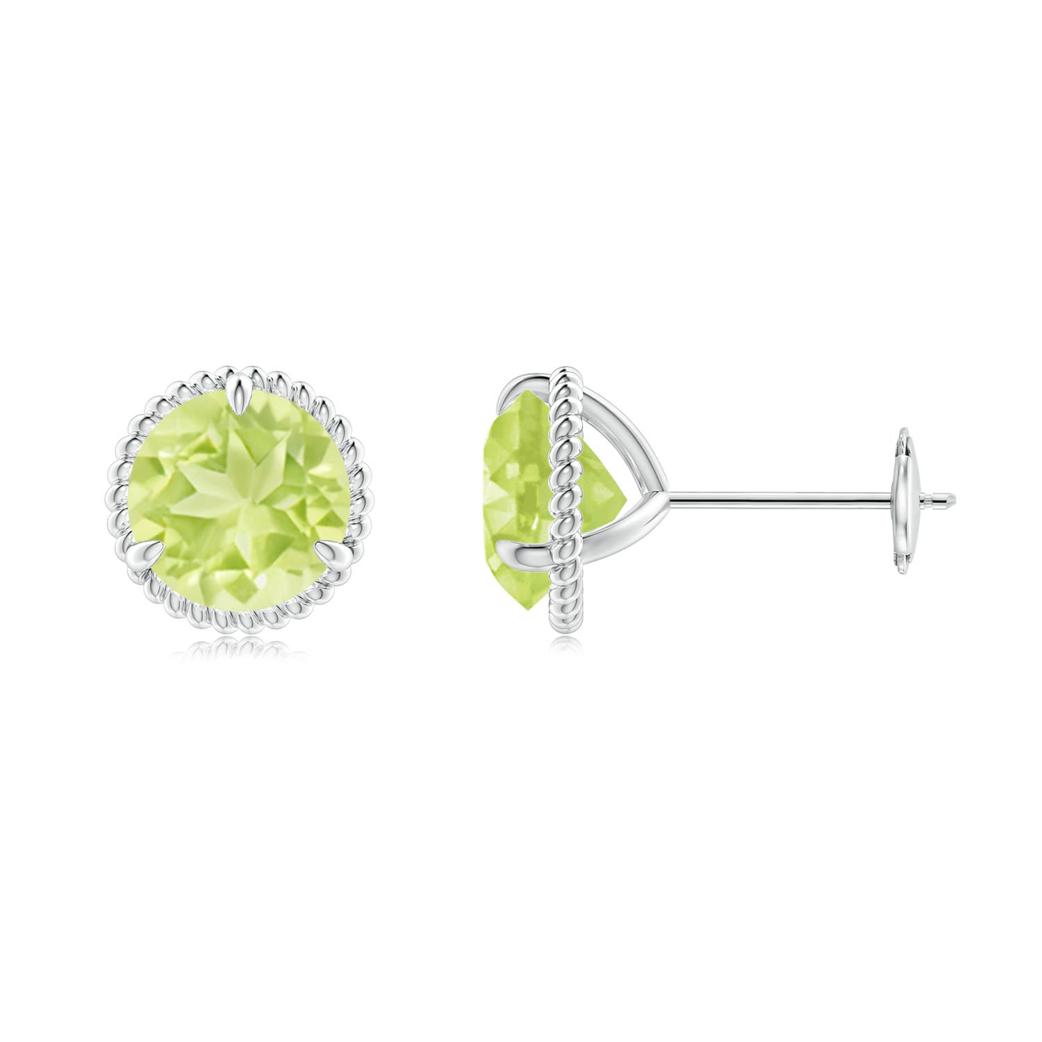 A - Peridot / 2.8 CT / 14 KT White Gold