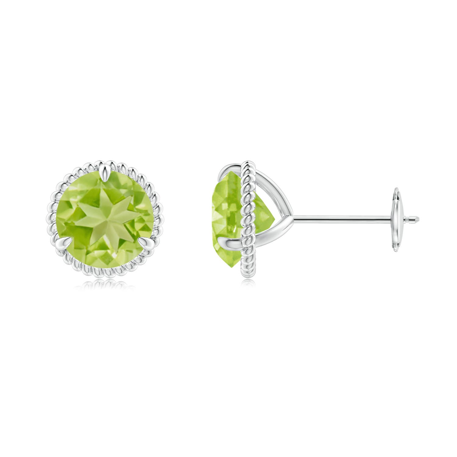 AA - Peridot / 2.8 CT / 14 KT White Gold