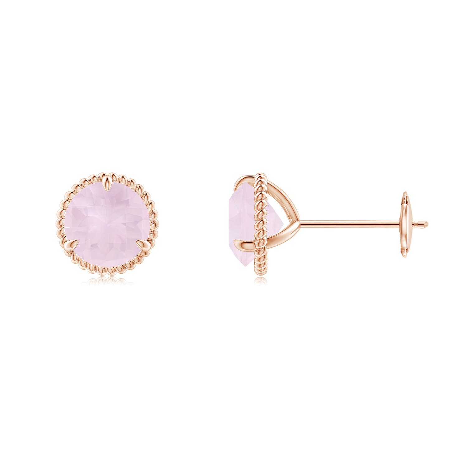 A - Rose Quartz / 1.3 CT / 14 KT Rose Gold