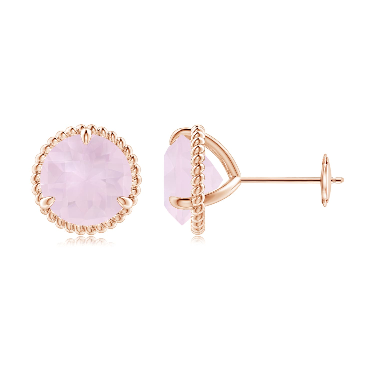 A - Rose Quartz / 3.4 CT / 14 KT Rose Gold