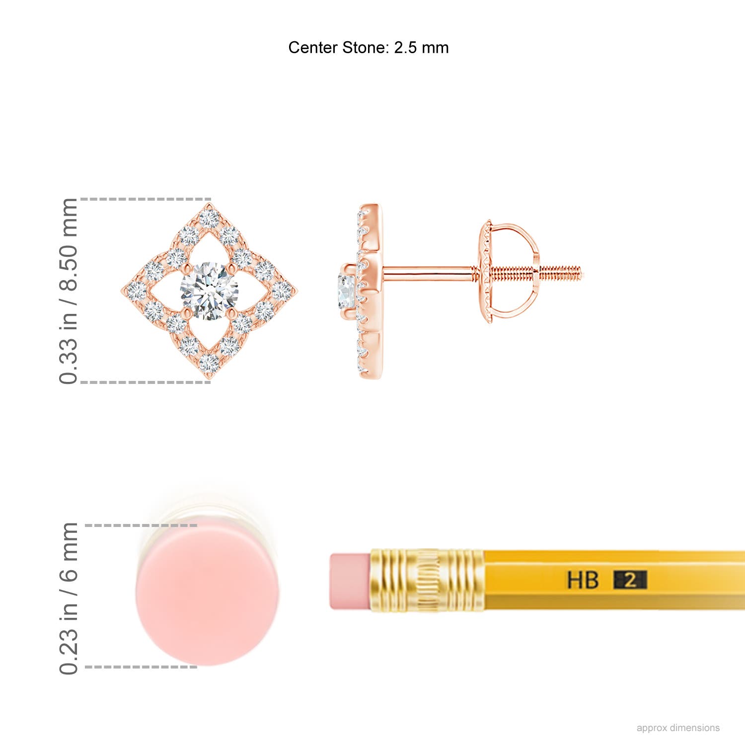 G, VS2 / 0.27 CT / 14 KT Rose Gold