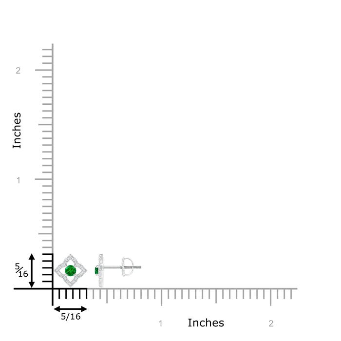 AAAA - Emerald / 0.22 CT / 14 KT White Gold