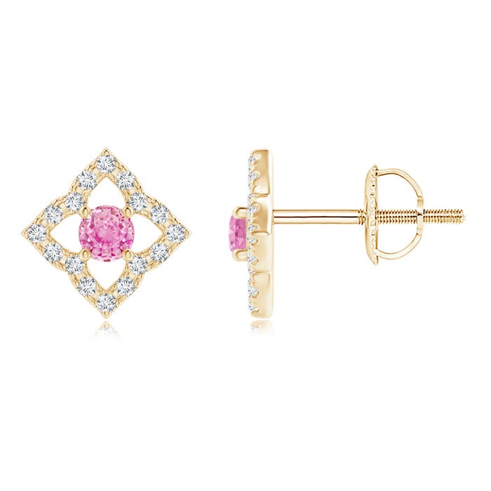 A - Pink Sapphire / 0.28 CT / 14 KT Yellow Gold