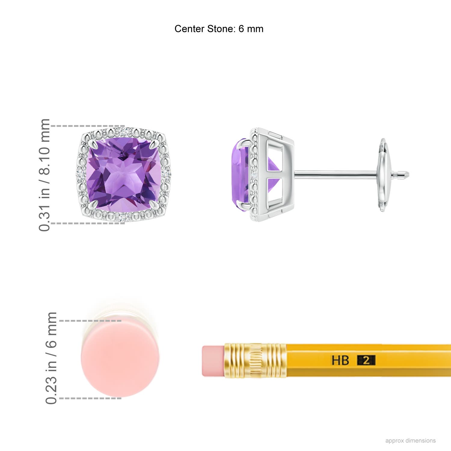 A - Amethyst / 1.62 CT / 14 KT White Gold