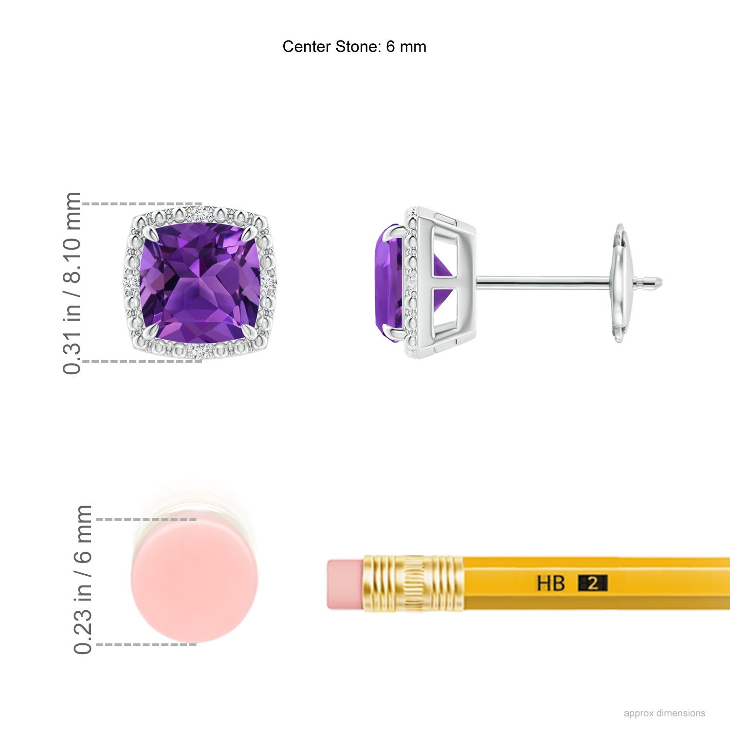 AAAA - Amethyst / 1.62 CT / 14 KT White Gold