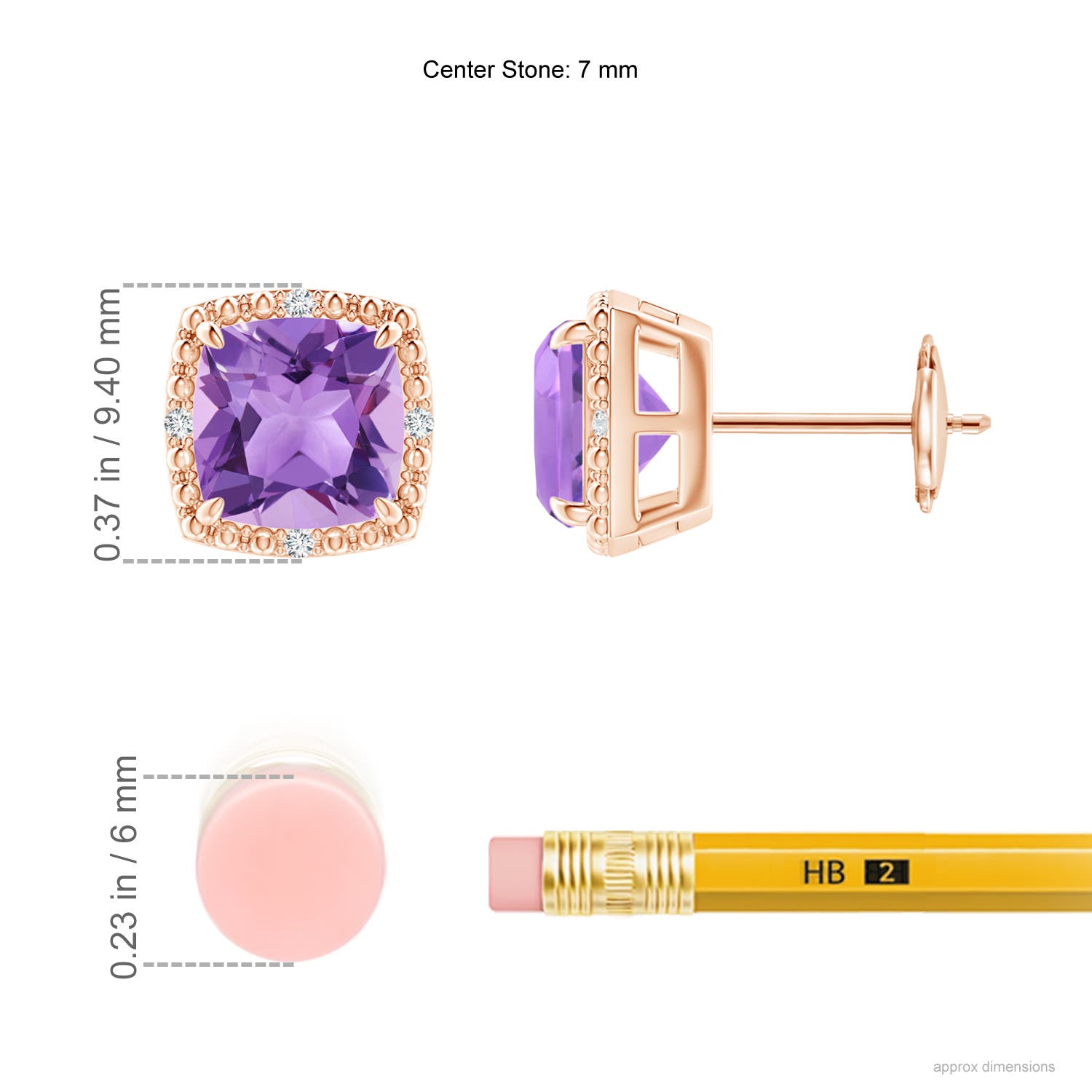 A - Amethyst / 2.75 CT / 14 KT Rose Gold