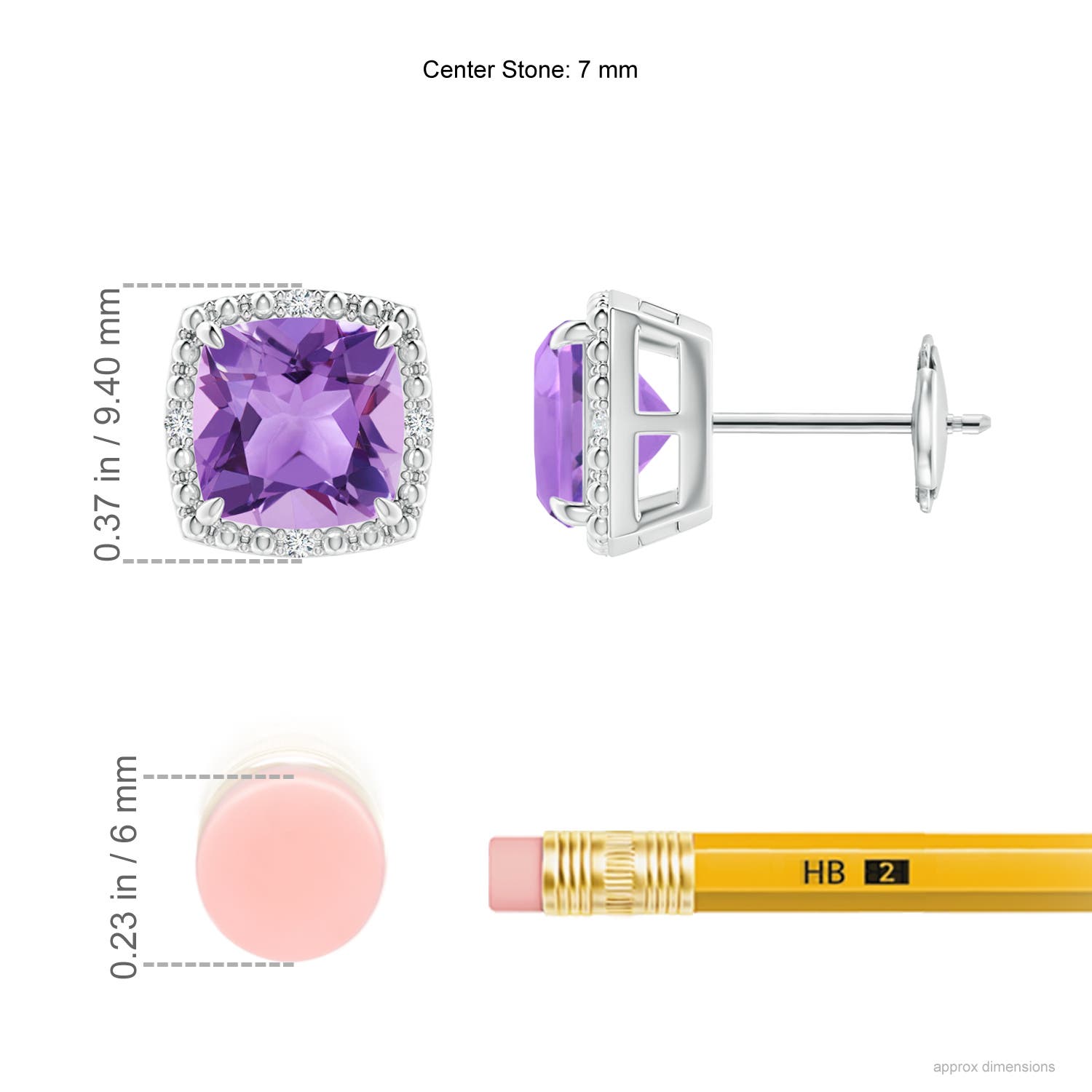 A - Amethyst / 2.75 CT / 14 KT White Gold