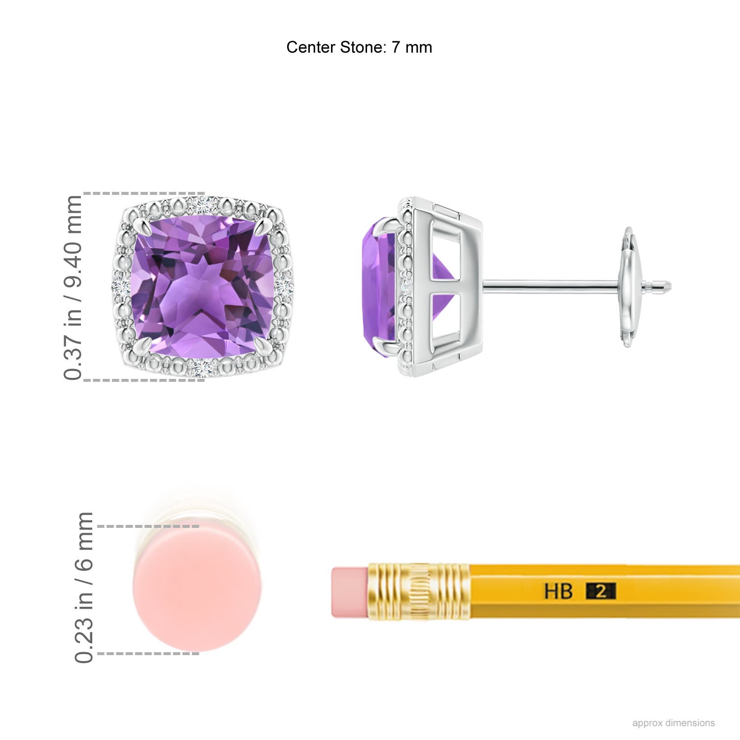 AA - Amethyst / 2.75 CT / 14 KT White Gold