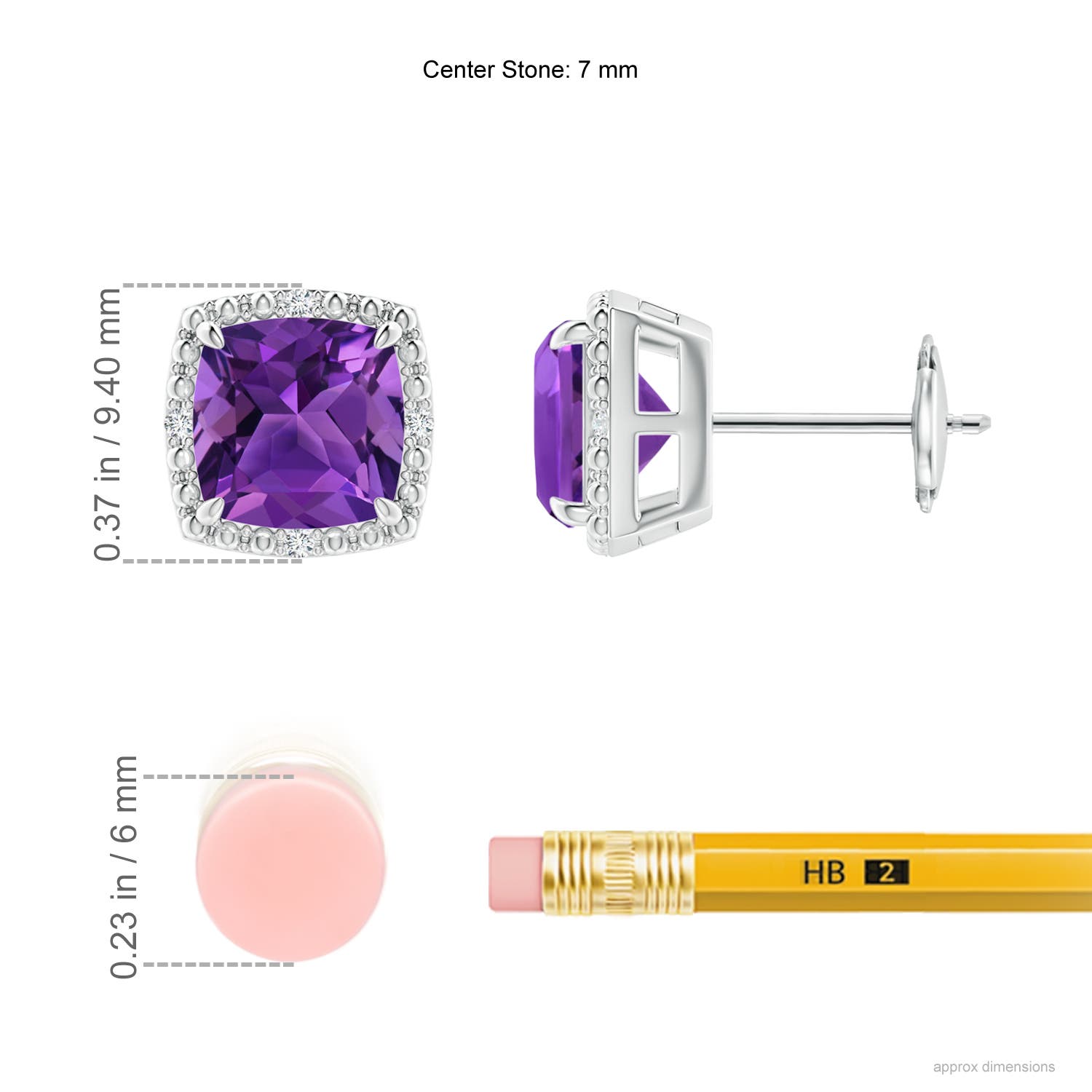 AAAA - Amethyst / 2.75 CT / 14 KT White Gold