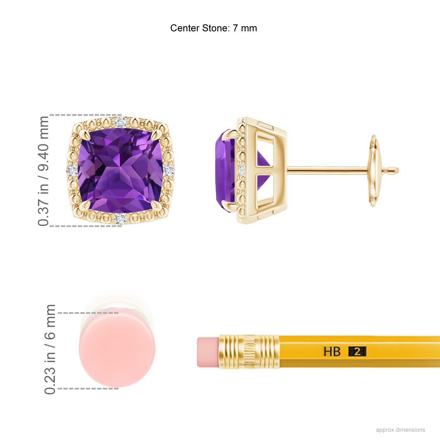 AAAA - Amethyst / 2.75 CT / 14 KT Yellow Gold