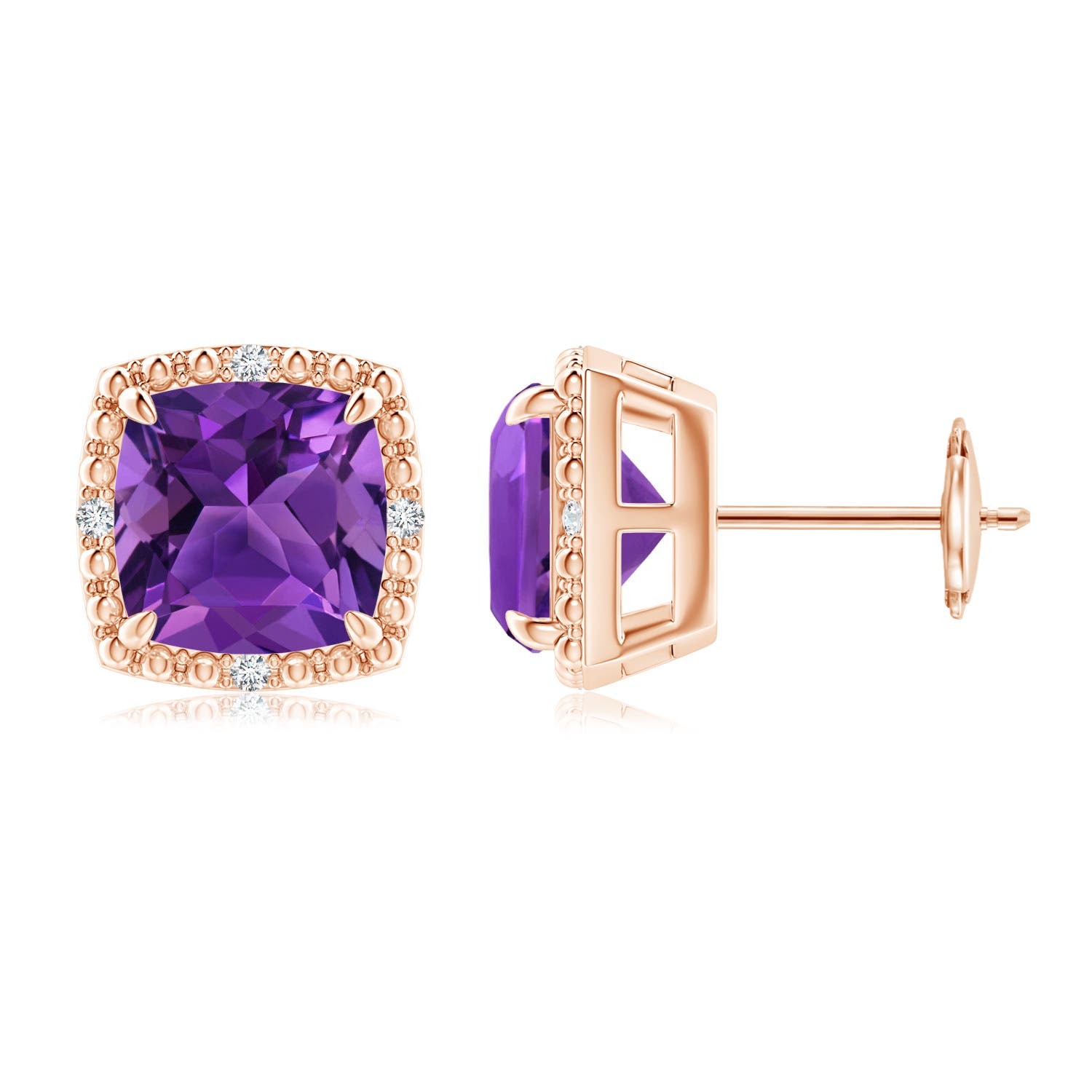 AAAA - Amethyst / 4.46 CT / 14 KT Rose Gold