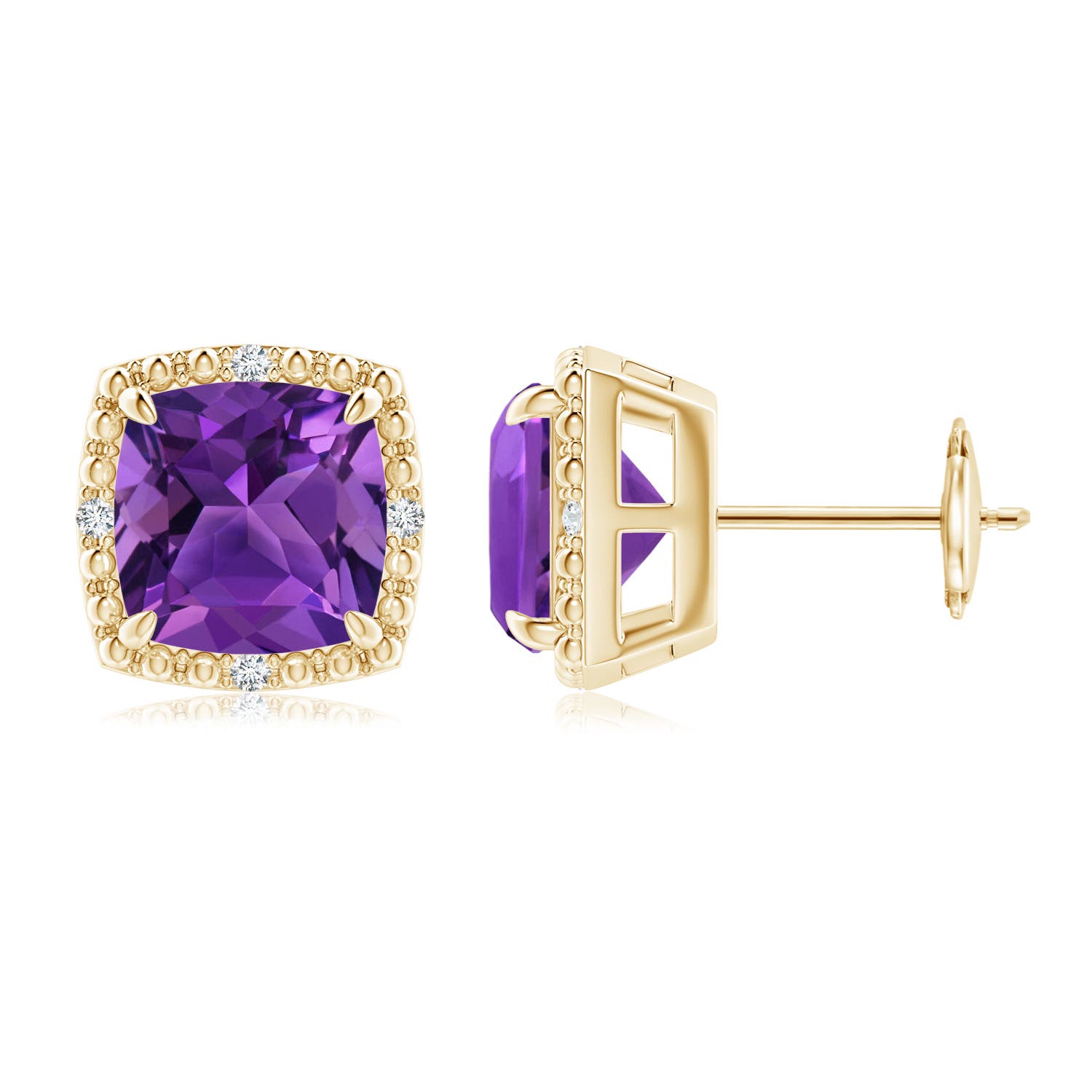 AAAA - Amethyst / 4.46 CT / 14 KT Yellow Gold